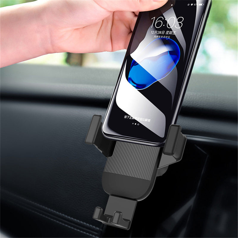 Licheers Gravity Linkage Auto Lock 360 Degree Rotation Car Outlet Holder Mount for Samsung Xiaomi Mobile Phone