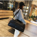 35L PU Leather Outdoor Sports Gym Duffel Bag Travel Luggage Handbag Shoes Storage Pouch Organizer