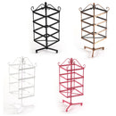 128 Holes Rotating Earring Iron Stand Ring Display Square Jewelry Rack Holder