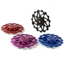 Qikour CNC MTB Bicycle Rear Derailleur 13T Pulley Wheel With Bearing Cycling Mountain Bike Guide