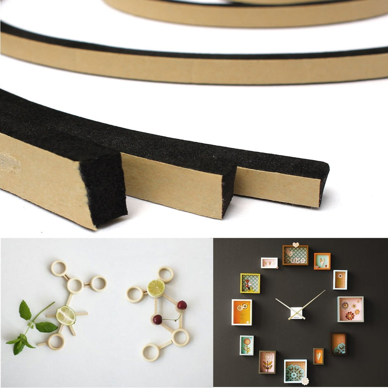 2M Self Adhesive Foam Seal Ring Tape Strip Draught Excluder EPDM Rubber