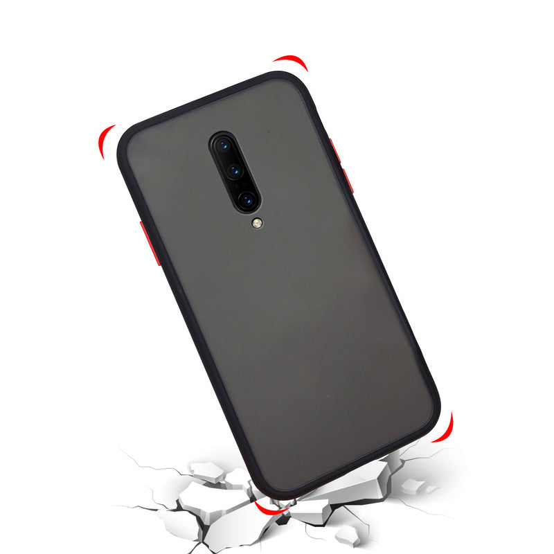 For OnePlus 7 Pro Case Bakeey Armor Shockproof Anti-fingerprint Matte Translucent Hard PC&Soft TPU Edge Protective Case