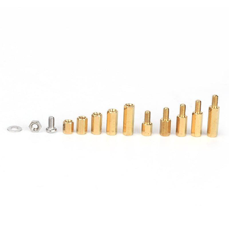 Suleve M3BH6 750Pcs M3 Brass Male-Female Hex Column Standoff Support Spacer Pillar 304 Stainless Steel Bolt And Cross Screw Nut Assortment for PCB Board