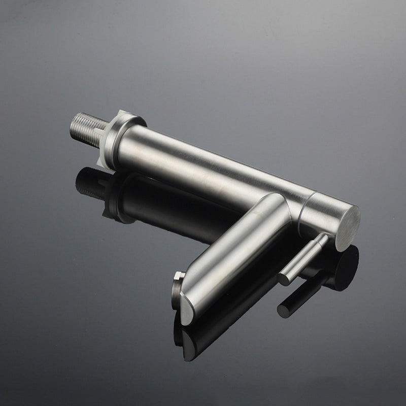 Stainless Steel Cold Water Faucet Single Handle Basin Sink Faucet Bathroom Water Tap