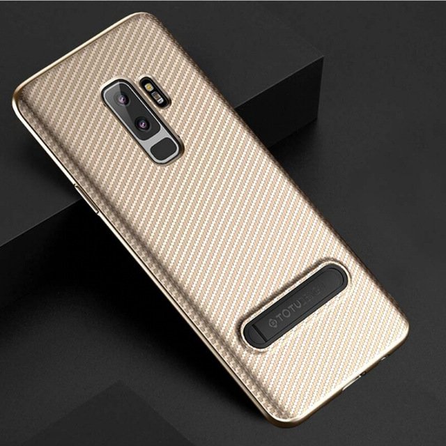 Totu Carbon Fiber Kickstand Protective Case For Samsung Galaxy S9/S9 Plus