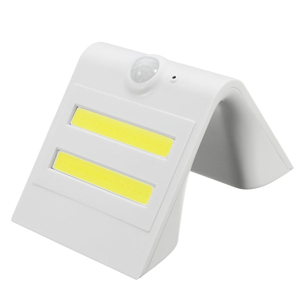 Solar Power PIR Motion Sensor COB LED Wall Light Outdoor Waterproof Garden Lamp