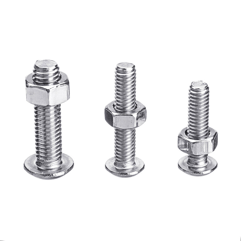 Suleve MXSS4 500PCS M3 M4 M5 304 Stainless Steel Hex Socket Head Cap Bolts Screw Nut Kit Set