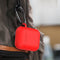 LINGCHEN LC-247 Portable Shockproof Dirtproof Soft Liquid Silicone Cover Wireless bluetooth Earphone Storage Case with Hook for AirPods 1 / AirPods 2