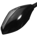 Pair Motorcycle LED Turn Signal Rear View Mirrors For Honda/Suzuki/Kawasaki/Yamaha