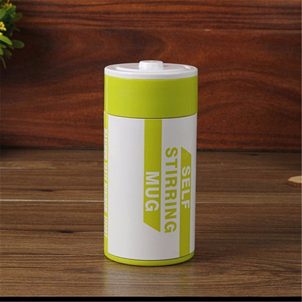 Battery Shape Automatic Coffee Mixing Cup Stainless Steel Milk Mixing Cup Vacuum Insulation Cup