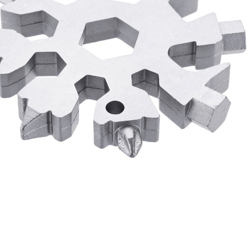 AOTDDOR 18 in 1 Multifunction Snowflakes Screwdriver Multi-tool Portable Keychain Screwdriver Bottl