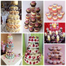3/4/5/6 Tier Clear Acrylic Sheet Cupcake Stand Display Tower Wedding Birthday