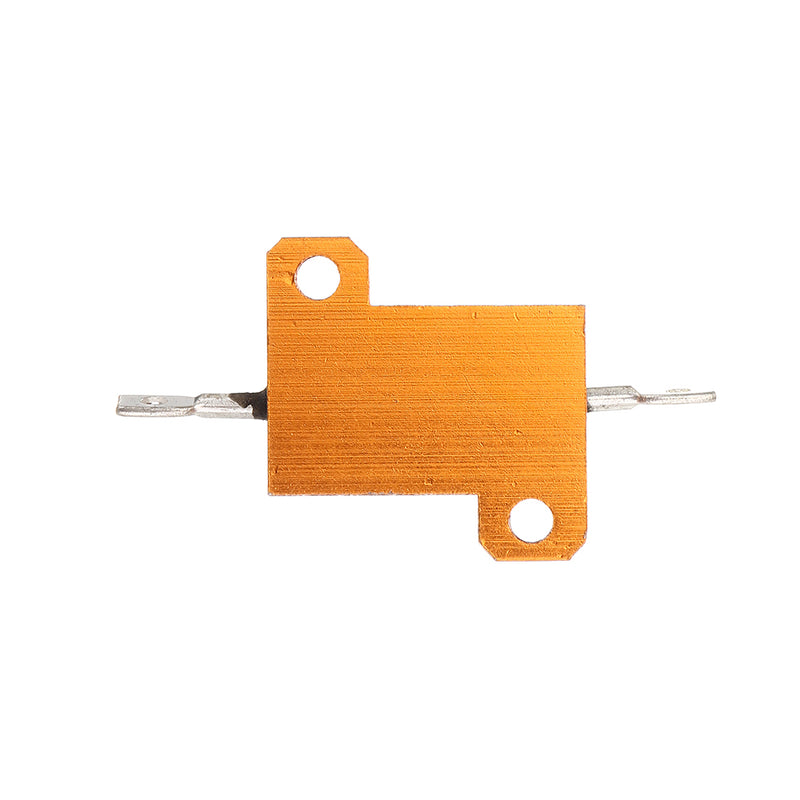 10pcs RX24 25W 6R 6RJ Metal Aluminum Case High Power Resistor Golden Metal Shell Case Heatsink Resistance Resistor