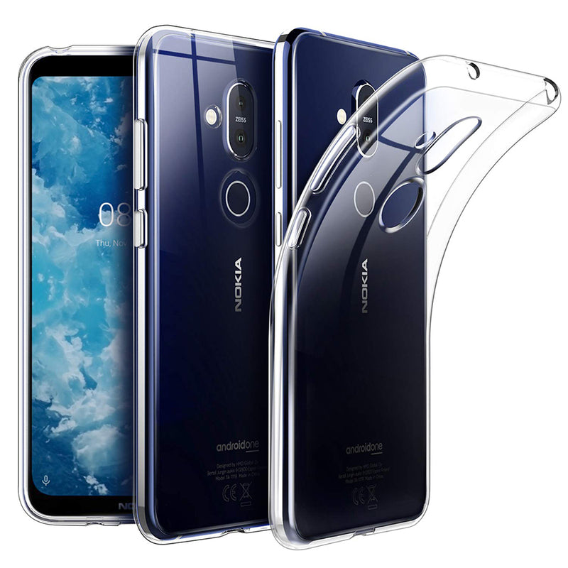 BAKEEY Transparent Ultra-thin Shockproof Soft TPU Protective Case for NOKIA X7 / NOKIA 8.1
