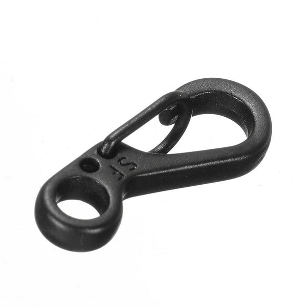 5Pcs Black EDC Tool Alloy Carabiner Camp Snap Clip Hook Keychain Keyring Hiking Climbing Tool