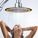 6 Inch Round Rainfall Shower Head Set Bathroom Sprayer Adjustable Extension Arm