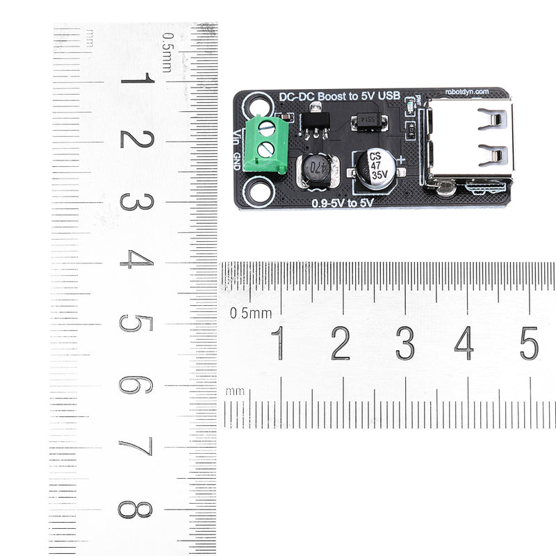 3pcs RobotDyn? DC-DC 0.9-5V to 5V 500mA Converter Step Up Boost USB Module Board