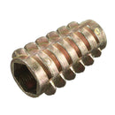 5Pcs M8x25mm Hex Drive Screw In Threaded Insert For Wood Type E