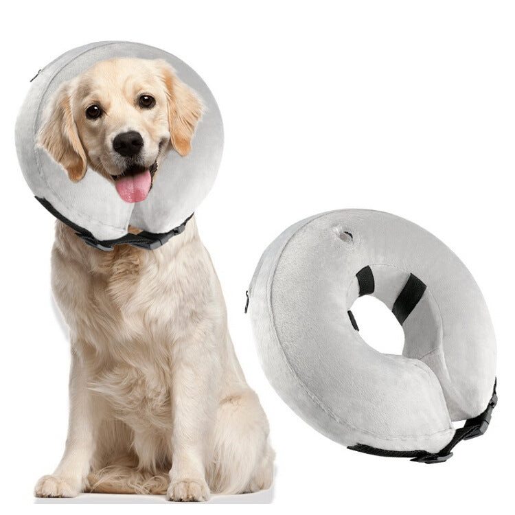 Protective Inflatable Dog Collar Soft Pet Recovery E-Collar Cone for Small Medium Large Dogs