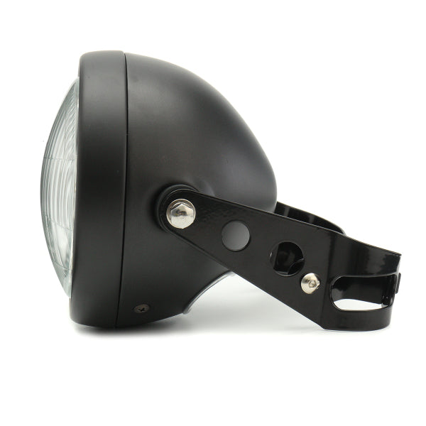 6.5 inch 12V Motorcycle Headlight Hi/lo Beam Matte Black Mount Bracket Cafe Racer For Honda