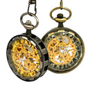 JIJIA JX006 Coverless Hollow  Gold Luxury Mechanical Watch Pocket Watch