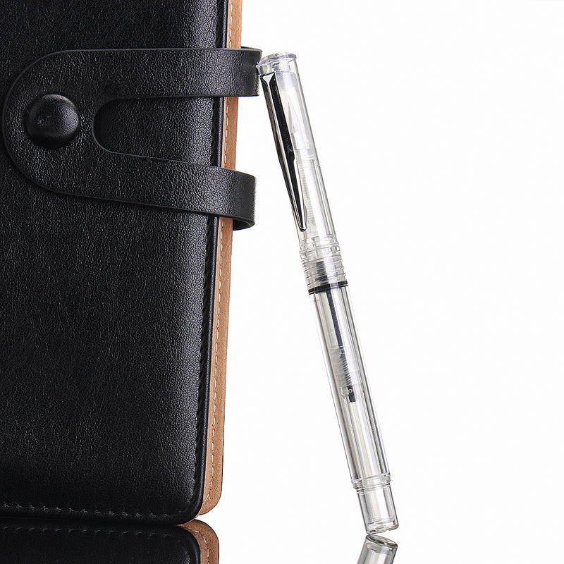 Transparent Fountain Pen 0.5mm Fine Nib Steel Ink Pens For Office Supplies School Gift Supplies