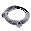 3Pcs 37-38cm Long Wool Plush Car Steering Wheel Covers Winter Warm Cushion Universal