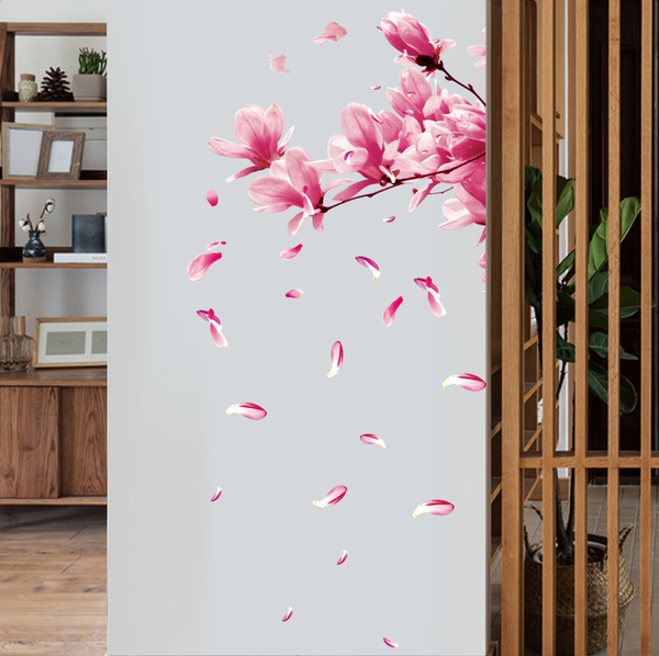 Miico FX64039 Peach Flower Home Decorative Sticker Wall Sticker DIY Sticker