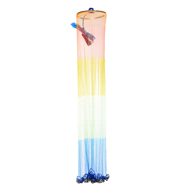 ZANLURE 13/12/10/8FT Hand Cast Fishing Net Spin Network Bait Twine Fish Net