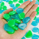 300Pcs Luminous Artificial Pebbles Stone Aquarium Fish Tank Garden Outdoor Decorations