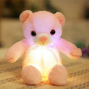 32cm Small LED Light Toys Plush Flashing Bear Toy Luminous Pillow Stuffed Soft Animal Doll