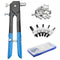 Pop Riveter Gun Rivet Hand Tool Set Kit with 100Pcs Nut Inserts + 5Pcs Mandrels & Box