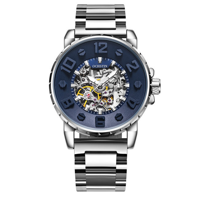 OCHSTIN 62004B 3D Dial Case Design Automatic Mechanical Watches Skeleton Stainless Men Watch