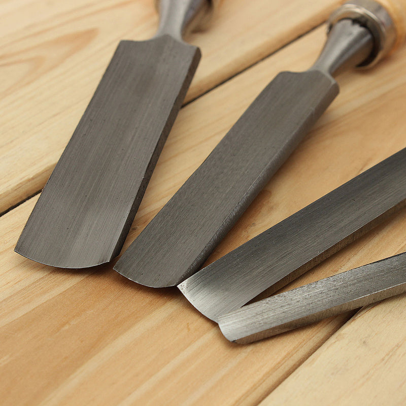 4pcs Woodworking Carving Hand Chisel Wood Firmer Gouge Set