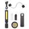 XANES 5001 3 in 1 T6+COB+XPE LED 3 Modes Detachable Head Flashlight USB Rechargeable Magnet Tail Work Light Set