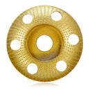 Drillpro 110mm Tungsten Carbide See Through Wood Shaping Disc Round Carving Disc with Hole 22mm Bore Sanding Grinder Wheel for 115 125 Angle Grinder