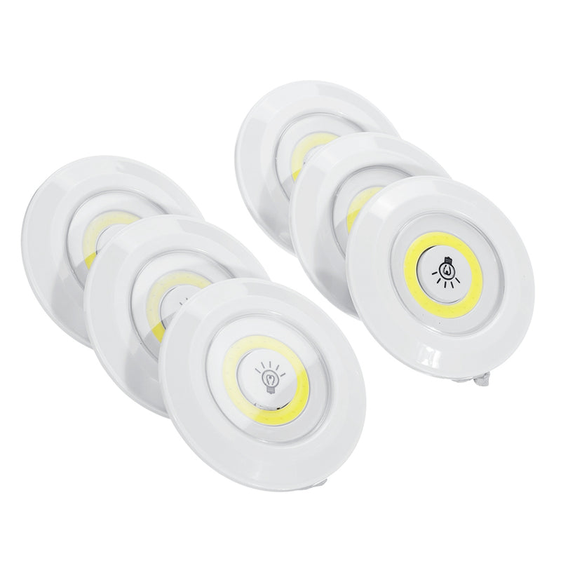 1/3/6pcs LED Wireless Stick On  LED Tap Light Bright Remote Battery Cabinet Closet Night Lamp
