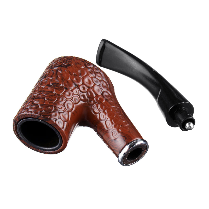 Cloud Wave Wooden Pipes Old-fashioned Flat-mouth Wood Tool without Pipe Rack