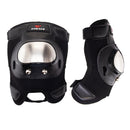 Wosawe 1 Pair Outdoor Cycling Protective Gear Stainless Steel Knee Pad Sports Elbow Knee Safety Equipment