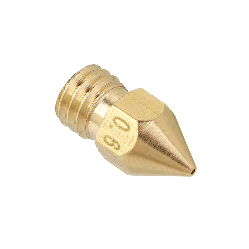 5PCS 1.75mm/0.6mm Copper Thread Extruder Nozzle For 3D Printer