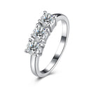 INALIS Zircon Platinum Plated Anniversary Jewelry Gift Finger Rings