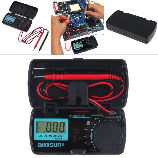 ALL SUN EM3081 Digital Multimeter 3 1/2 1999 AC/DC Ammeter Voltmeter Ohm Portable Meter Voltage Meter