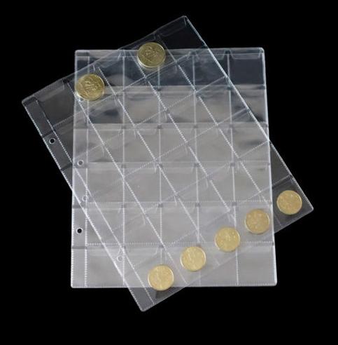 10Pcs Plastic Coin Holders Collection Storage Money Album Cases 30 Sections