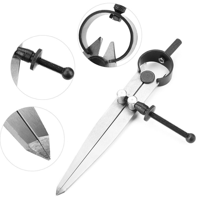 Spacing Compass Wing Divider Rotating Scriber Edge Creaser Leather Drafting Tools Kit