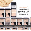 Music Flower Mineral Solid Powder Shimmer Matte Pressed Acrylic Powder With Puff Cosmetics Long lasting Nude Concealer Waterproof woman