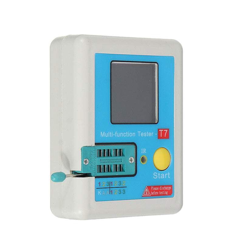 T7 New Transistor Tester TFT Diode Triode Capacitance Meter LCR ESR NPN PNP MOSFET IR Multifunction Tester Multimeter