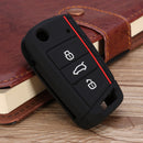 Silicone Remote Key Cover 3-Button Fob Case Shell for Volkswagen VW Golf 7 MK7