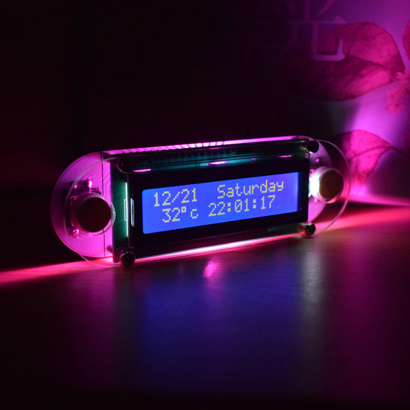 Geekcreit DIY Candlelight Effect LCD1602 Vibration Clock Kit
