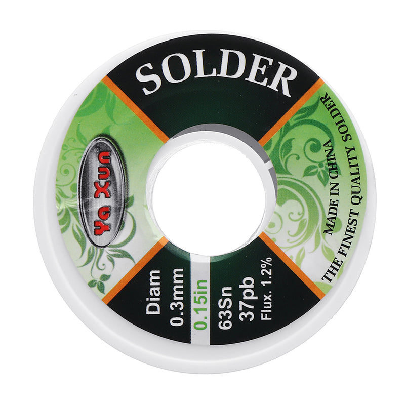 WLXY 0.3mm Diam 63Sn 37Pb Tin Lead Melt Rosin Core Solder Wire Reel Flux 1.2%
