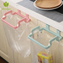 Towel Shelf Holders Cupboard Bag Clips Door Back Trash Rack Storage Garbage Bag Holder Hanging Kitchen Cabinets Storage Bag